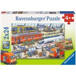 Ravensburger Ruch na nádraží 2 x 24 dílků – Zboží Mobilmania
