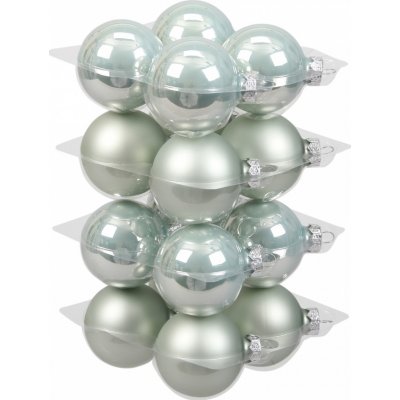 Harasim Skleněné baňky oyster grey 5,7 cm sada 16 ks – Hledejceny.cz
