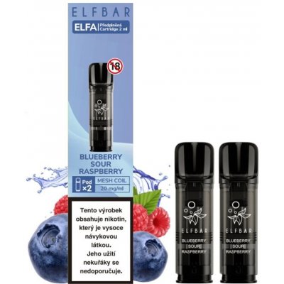 Elf Bar Elfa Blueberry Sour Raspberry 20 mg 2 Pack – Hledejceny.cz