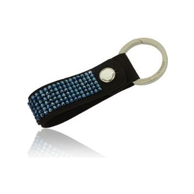 Přívěsek na klíče černá se Swarovski Elements Crystal Mesh crystal metallic blue – Zbozi.Blesk.cz