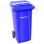 Meva popelnice s víkem, plastová, modrá, 120 l MT0004-1 – Zboží Mobilmania