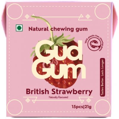 Gud Gum jahodové přírodní žvýkačky - 15 ks – Zboží Mobilmania