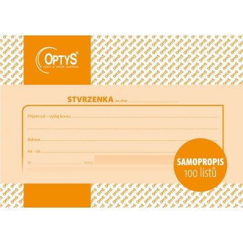 Optys 1080 Stvrzenka samopropisovací A6 100 listů