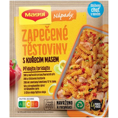 MAGGI Nápady Zapečené těstoviny s kuřecím masem sáček 39 g – Zbozi.Blesk.cz