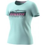 Dynafit Dámské funkční tričko TRANSALPER GRAPHIC SHIRT světle modrá – Zboží Dáma