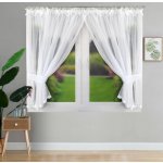 Dekorační krátká záclona s řasící páskou SANDRA bílá 400x155 cm MyBestHome – Hledejceny.cz