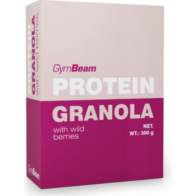 GymBeam Proteinová granola s lesním ovocem 300 g – Zboží Dáma
