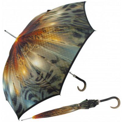Doppler Elegance Boheme dámský luxusní deštník s potiskem tm.oranžový – Zboží Mobilmania
