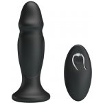 Mr. Play Powerfull Vibrating Anal Plug Vibrační anální kolík na dálkové ovládání černé – Zboží Dáma