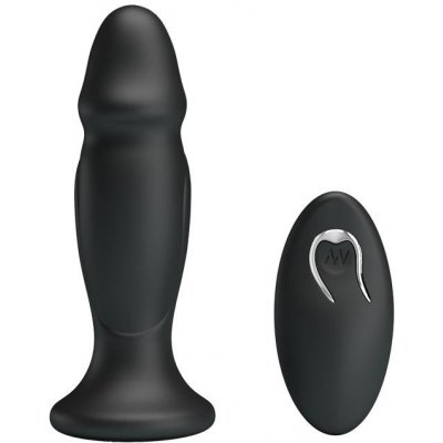 Mr. Play Powerfull Vibrating Anal Plug Vibrační anální kolík na dálkové ovládání černé – Zboží Dáma