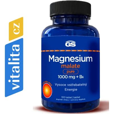 GS Magnesium malate pure 1000 mg + B6 100 tablet – Hledejceny.cz