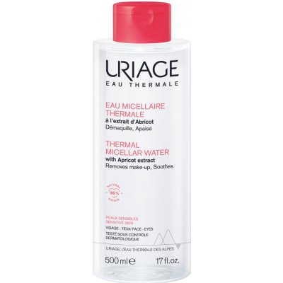 Uriage Eau Micellaire Thermale micelární čistící voda pro citlivou pleť se sklonem ke zčervenání (Soothes, Removes Make-Up, Cleanses) 500 ml – Zboží Mobilmania