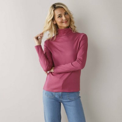 Tričkový jednobarevný rolák švestková – Zboží Mobilmania