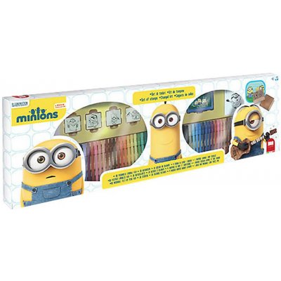 Razítka minions, felt-tip pens box