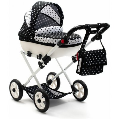 New Baby Dětský kočárek pro panenky Comfort, černo-bílá