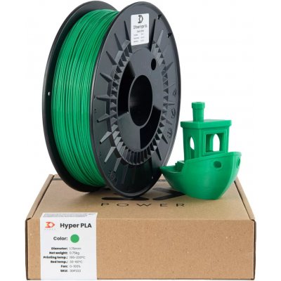3DPower Hyper PLA zelená Grass Green 1.75mm 0.75 kg
