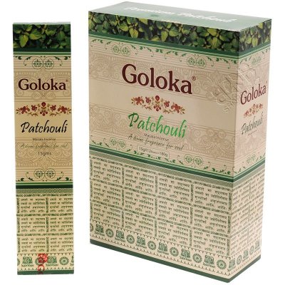 Goloka Patchouli indické vonné tyčinky BOX 12 x 15 g – Hledejceny.cz