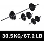 VidaXL Sada činek barbell a dumbbell, 30 kg – Zboží Mobilmania