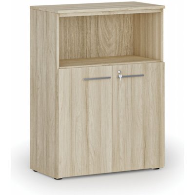 Primo Kombinovaná kancelářská skříň WOOD, 1087 x 800 x 420 mm, dub přírodní – Zboží Dáma