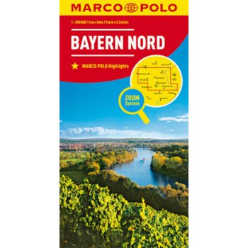 Karte Bayern Nord. North Bavaria / Nord Bavière