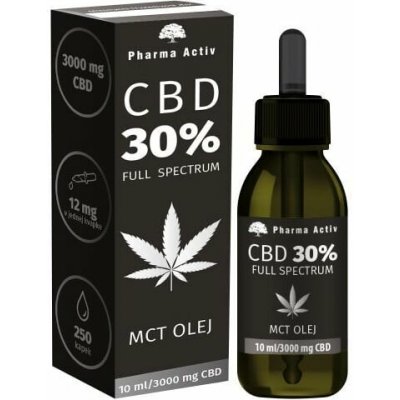 PHARMA ACTIV CZECH CBD 30% Full Spectrum MCT olej 3000 mg 10 ml – Zboží Dáma