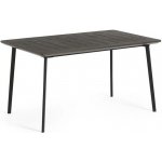 KETER METALEA Zahradní stůl, 146 x 87 x 75 cm, imitace kovu černá 17209811 – Hledejceny.cz