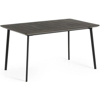 KETER METALEA Zahradní stůl, 146 x 87 x 75 cm, imitace kovu černá 17209811 – Hledejceny.cz