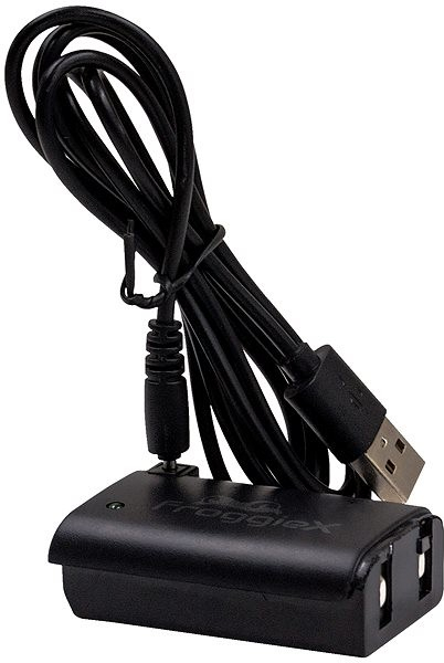 FroggieX Baterie pro ovladač Xbox 360 + napájecí kabel černá / 1200 mAh FX-X360-B1-B
