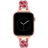 Řemínek k chytrým hodinkám Nine West Řemínek plastový růžový, pro Apple Watch 42-45mm WE/NW1004RGPK42