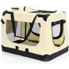 Potřeby pro cestování se psem Fudajo Skládací přepravní box Přepravní taška s polohovatelnou dekou pro domácí mazlíčky XL 80 x 58 x 56 cm