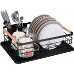 Odkapávač na nádobí 42x31 cm SPRINGOS LAVIO černý – Zboží Dáma