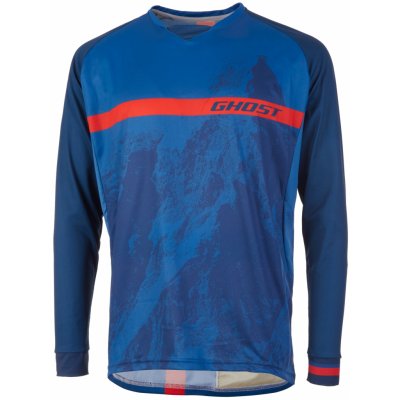 Ghost s dlouhým rukávem MTN Ride Line Blue/Red – Hledejceny.cz