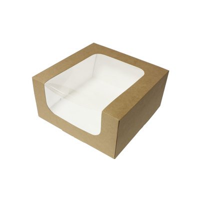 Papírová krabička s průhledným okénkem 22x22x11 cm – Zboží Mobilmania