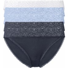 Esmara Dámské krajkové kalhotky 5 kusů navy modrá světle modrá bílá