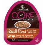 Wellness Core Adult Small Breed Savoury Medleys Flavoured with Tender Chicken Turkey Carrots a Green Beans 85 g – Hledejceny.cz