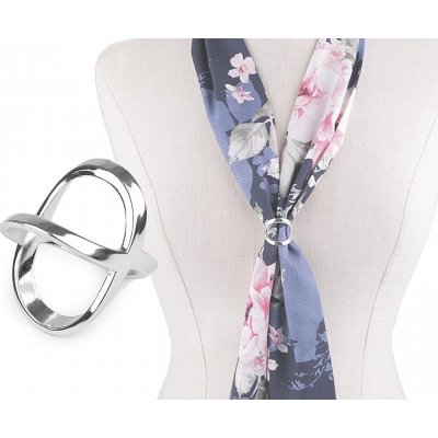 Spona průvlek na šátek 1 stříbrná – Zboží Dáma