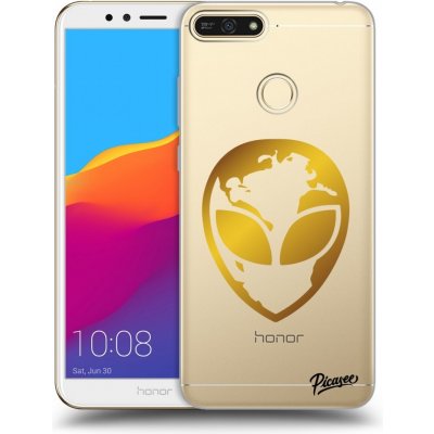 Pouzdro Picasee silikonové Honor 7A - EARTH - Gold Alien 3.0 čiré – Zboží Mobilmania