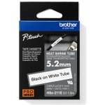 Brother HSE-211E, bužírka bílá / černá 5,2 mm – Zboží Dáma