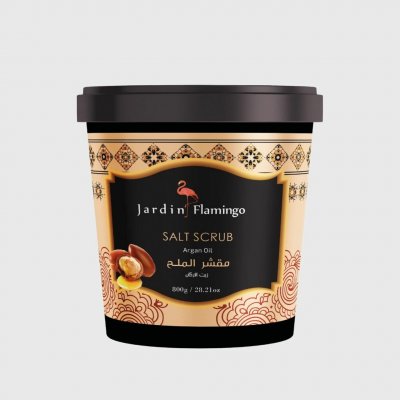 Jardin Flamingo Salt Scrub Argan solný peeling pro výživu a hydrataci 800 g – Zboží Dáma