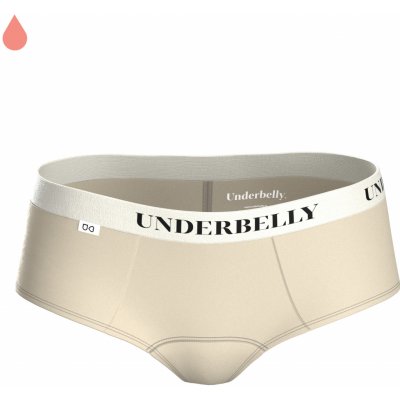 Underbelly menstruační kalhotky LOWEE šampaň bílá z polyamidu Pro velmi slabou menstruaci – Zboží Dáma