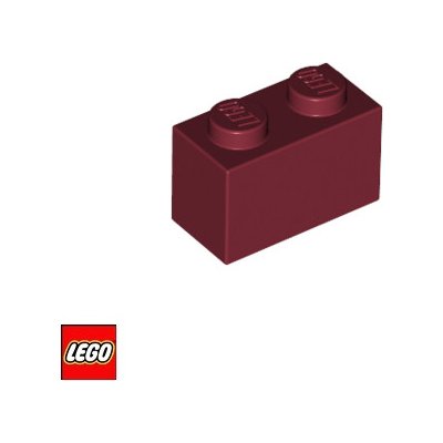 LEGO® 3004 Kostka 1x2 Tmavě-Červená – Zbozi.Blesk.cz