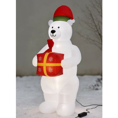 Emos DCFC15 LED lední medvěd s dárkem nafukovací 240 cm – Zboží Dáma