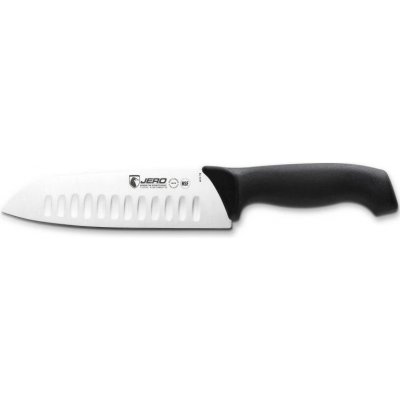 KOLIMAX Kuchyňský nůž JERO SANTOKU 18 cm/44 mm, rukojeť z černého elastomeru – Hledejceny.cz