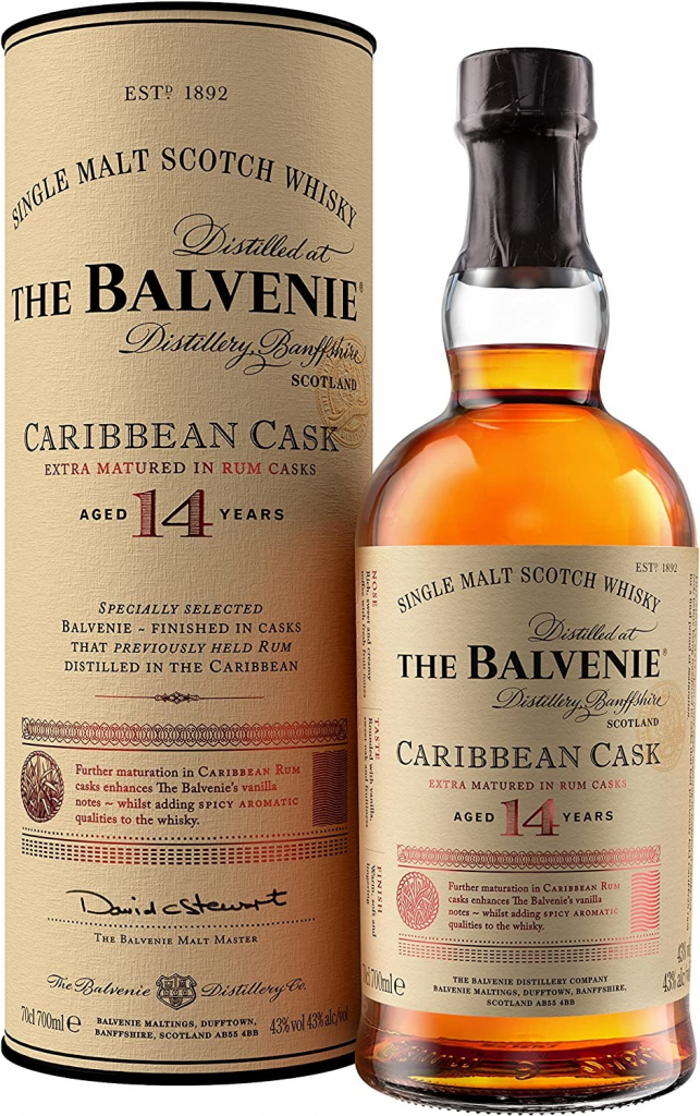 The Balvenie Caribbean Cask 14y 43% 0,7 l (tuba)