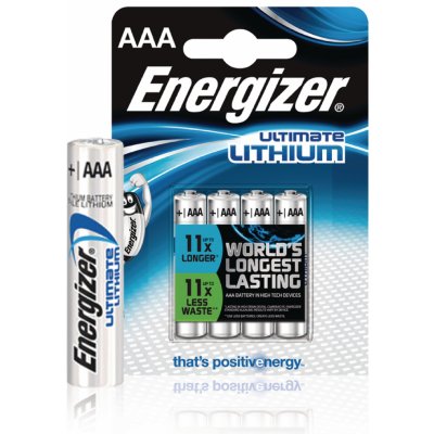 Energizer Ultimate AAA 1.5V, 4ks, ENLITHIUMAAAP4 – Zbozi.Blesk.cz