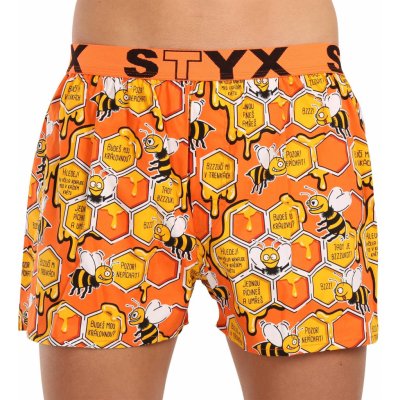 Styx pánské trenky art sportovní guma Halloween dýně (B1755) – Zboží Mobilmania