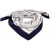 Šátek saténový šátek s geometrickými vzory barva 5 krémová světlá modrá tmavá