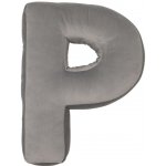 Betty’S Home Sametové písmeno Silver Grey P – Zboží Mobilmania