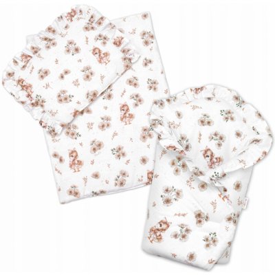 Baby Nellys Sada pro panenku 3D zavinovovačka peřinka a polštářek Kačenka béžová – Hledejceny.cz