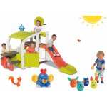 Smoby Set hracie centrum Fun Center so šmykľavkou 150 cm+striekajúci vodný slon s rotujúcou myškou+kolky zvieratka – Hledejceny.cz